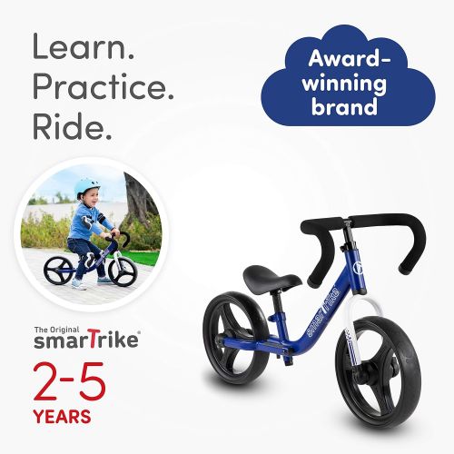  [아마존베스트]SmarTrike smarTrike Folding Balance Bike with Safety Gear for 2-5 Years Old, Blue