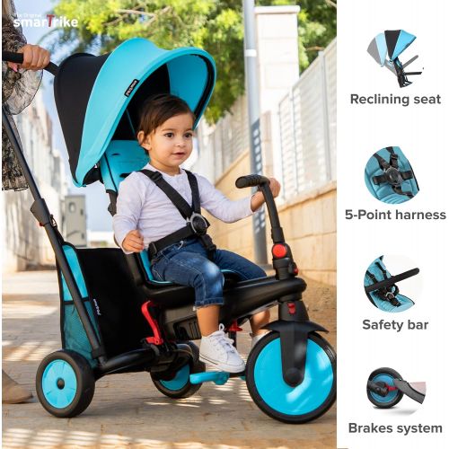  [아마존베스트]smarTrike STR3 Folding Toddler Tricycle with Stroller Certification for 1,2,3 Year Old - 6 in 1 Multi-Stage Trike