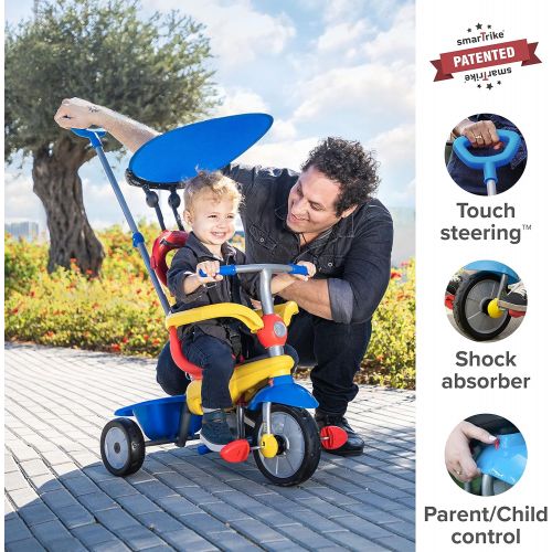  smarTrike Zoom Toddler Tricycle Push Bike ? Adjustable Trike for Baby, toddler, infant Ages 15 Months to 3 Years, Yellow/Red/Blue