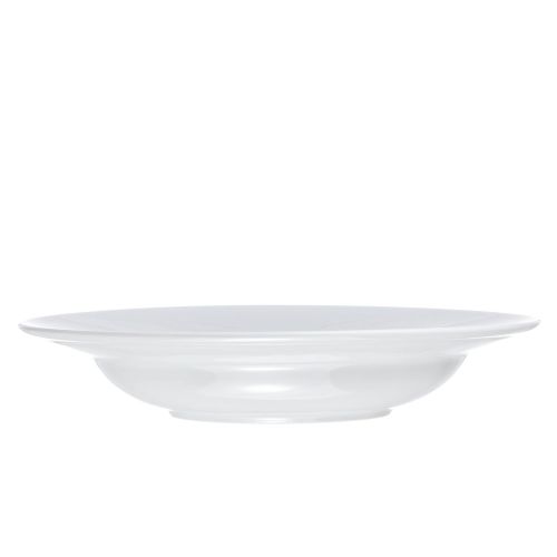  Smart And Cozy 4-Piece PASTA/Salad/Soup/Serving PLATES 11.8 inc, White Porcelain, Restaurant&Hotel Quality