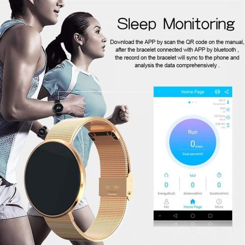  Smart Bracelet Tx Touch Screen Sports Smart Wristwatch IP67 Waterproof Sleep Monitoring/Anti-Lost/Heart Rate Pedometer for Android iOS for Women Men