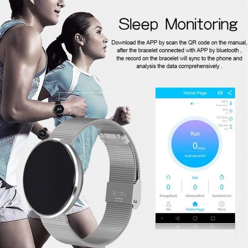  Smart Bracelet Tx Touch Screen Sports Smart Wristwatch IP67 Waterproof Sleep Monitoring/Anti-Lost/Heart Rate Pedometer for Android iOS for Women Men
