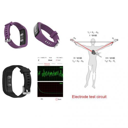  Smart Bracelet LL-Bluetooth ECG HRV Passometer Fitness Tracker Blood Pressure Heart Rate Smart Wristbands for Android iOS
