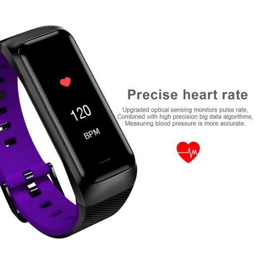  Smart Bracelet Waterproof Fitness Tracker, Heart Rate Blood Pressure Tracker - Wearable Pedometer Watch