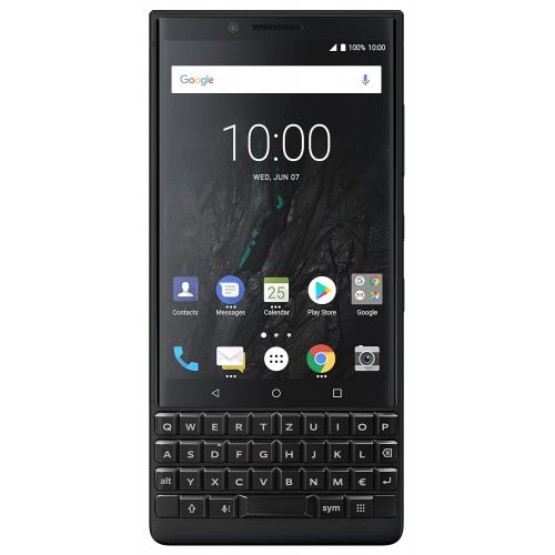 블랙베리 BlackBerry KEY2 128GB (Dual-SIM, BBF100-6, QWERTZ Keypad) Factory Unlocked SIM-Free 4G Smartphone (Black Edition) - International Version