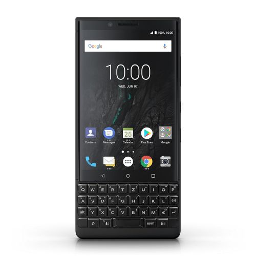 블랙베리 BlackBerry KEY2 128GB (Dual-SIM, BBF100-6, QWERTZ Keypad) Factory Unlocked SIM-Free 4G Smartphone (Black Edition) - International Version