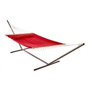 Smart Garden 52325-DTP Monte Carlo Premium Poly Double Hammock, Taupe, with Weather Proof Fabric and 450-Pound Capacity, Does Not Include Stand