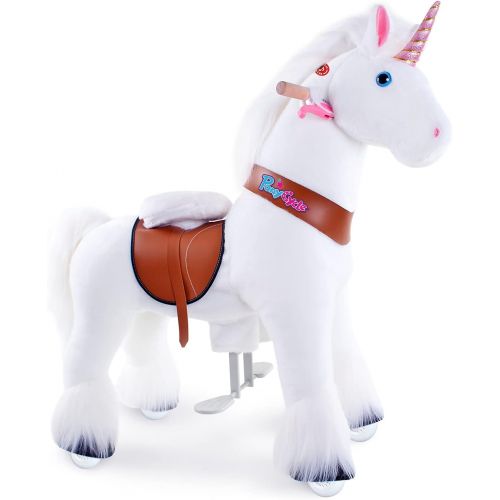  Smart Gear Pony Cycle White Unicorn Ride on Toy: 2 Sizes: Worlds First Simulated Riding Toy for Kids Age 4-9 Years Ponycycle Ride-on Medium