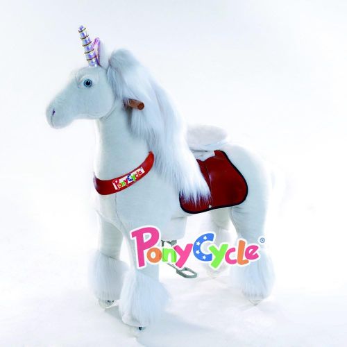  Smart Gear Pony Cycle White Unicorn Ride on Toy: 2 Sizes: Worlds First Simulated Riding Toy for kids Age 4-9 Years Ponycycle ride-on medium