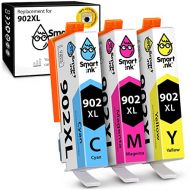 Smart Ink Compatible Ink Cartridge Replacement for HP 902 XL 902XL (C/M/Y Combo Pack) Advanced Chip Technology to use with Officejet Pro 6978 6968 6974 6975 6960 Officejet 6951 695