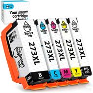 Smart Ink Remanufactured Ink Cartridge Replacement for Epson 273 XL 273XL 273 to use with XP 610 XP-600 XP-620 XP-810 XP-820 XP-800 Expression Premium (Black & C/M/Y/PBK, 5 Combo P