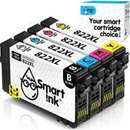 Smart Ink Remanufactured Ink Cartridge Replacement for Epson 822XL 822 XL T822XL to use with WF-3820 WF-4820 WF-4830 WF-4834 Workforce Pro Printers (BK & C/M/Y, 4 Combo Pack)