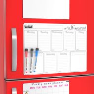 Smart Magnets Weekly Whiteboard Calendar 2019 - Magnetic Calendar for Refrigerator with To Do List Board, Chore List, Grocery List Magnet Pad - Big Planner Board Calendar Dry Erase Magnet for Re