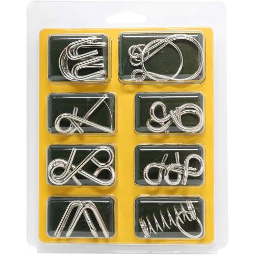  [아마존베스트]Brain Teasers Metal Wire Puzzle Toys - Assorted Metal Puzzle Toys for Gifts, Party Favors, Prizes, Disentanglement Puzzle Unlock Interlock Toys - IQ Puzzle Brain Teaser Set of 24