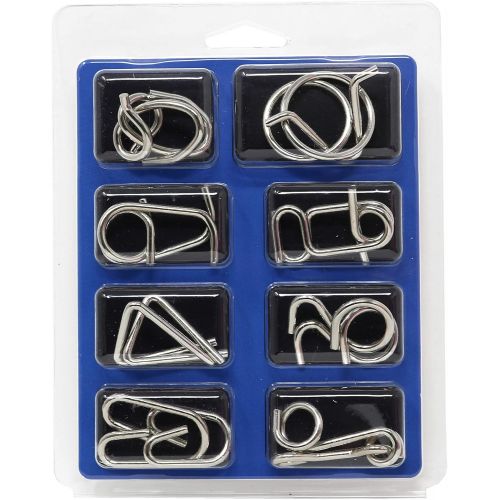  [아마존베스트]Brain Teasers Metal Wire Puzzle Toys - Assorted Metal Puzzle Toys for Gifts, Party Favors, Prizes, Disentanglement Puzzle Unlock Interlock Toys - IQ Puzzle Brain Teaser Set of 24