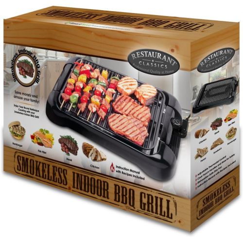  Smart Planet SIG1 Indoor Smokeless BBQ Grill, Black