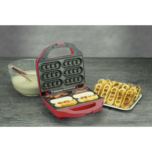  Smart Planet BNB-1BW Bacon Nation Bacon Waffle Maker, Red