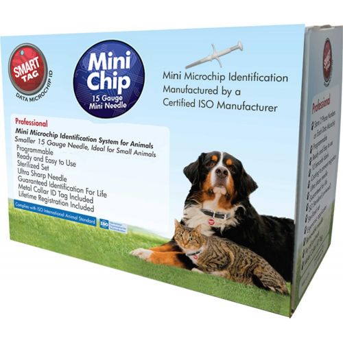  Smart Tag SmartTag ISO Microchip Box with Identification Tag for Pets, Mini