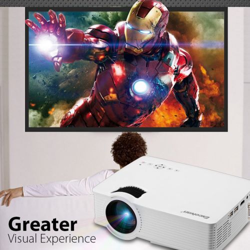  Smart Tech SMART TECH Full HD 1080P Mini Projector, 2018 7000 Lumens - 3D LED Multimedia Home Theater USB HDMI