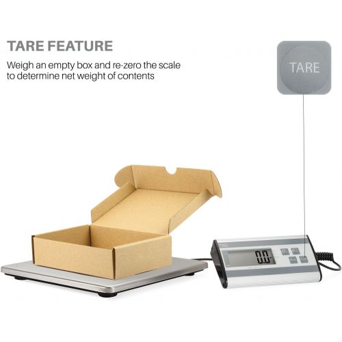  Smart Weigh 440lbs x 6 oz. Digital Heavy Duty Shipping and Postal Scale, with Durable Stainless Steel Large Platform, UPS USPS Post Office Postal Scale and Luggage Scale