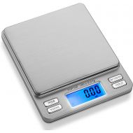 Smart Weigh Digital Pro Pocket Scale 500g x 0.01 Grams ,Jewelry Scale, Coffee Scale, Food Scale with Tare, Hold and PCS Function, 2 Lids Included, Back-Lit LCD Display
