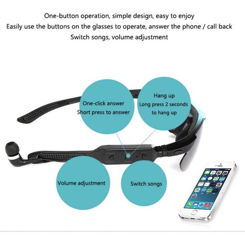  [아마존베스트]Smart product Smart Bluetooth Headset Glasses, Detachable Outdoor Car Universal HD Polarized Sunglasses for Driving, Outdoor Fishing, Travel ZDDAB