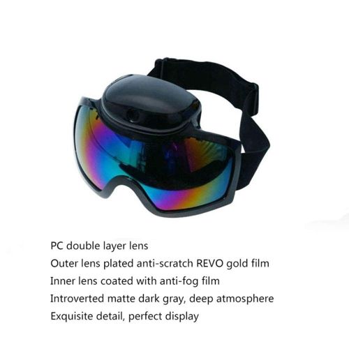  Smart product 1080P HD DVR ski Glasses, 120° Wide-Angle Shooting DV Glasses, UV400 ProtectionAnti-Fog for Men, Womens Glasses ski Goggles ZDDAB