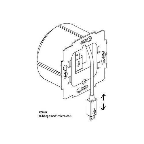  [아마존베스트]Smart things solutions smart things s24 m sCharge - flush-mounted power supply 12W for all sDock (not fix) including Micro USB cable for charging the iPad in a sDock 1st generation | 5 V, + 5% / -5%, 240