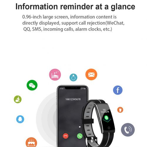  Smart watch Fitness-Tracker 2019, intelligentes Armband, mit Blutdruck-Herzfrequenz-berwachung Schrittzahler Nachricht Benachrichtigung wasserdicht Herren und Damen Sportuhr / Armband, Stoppu