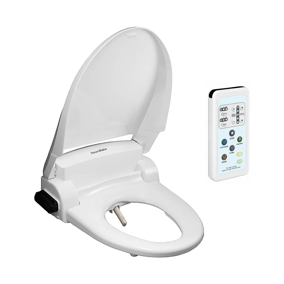 SmartBidet Electric Bidet Seat for Elongated Toilets in White