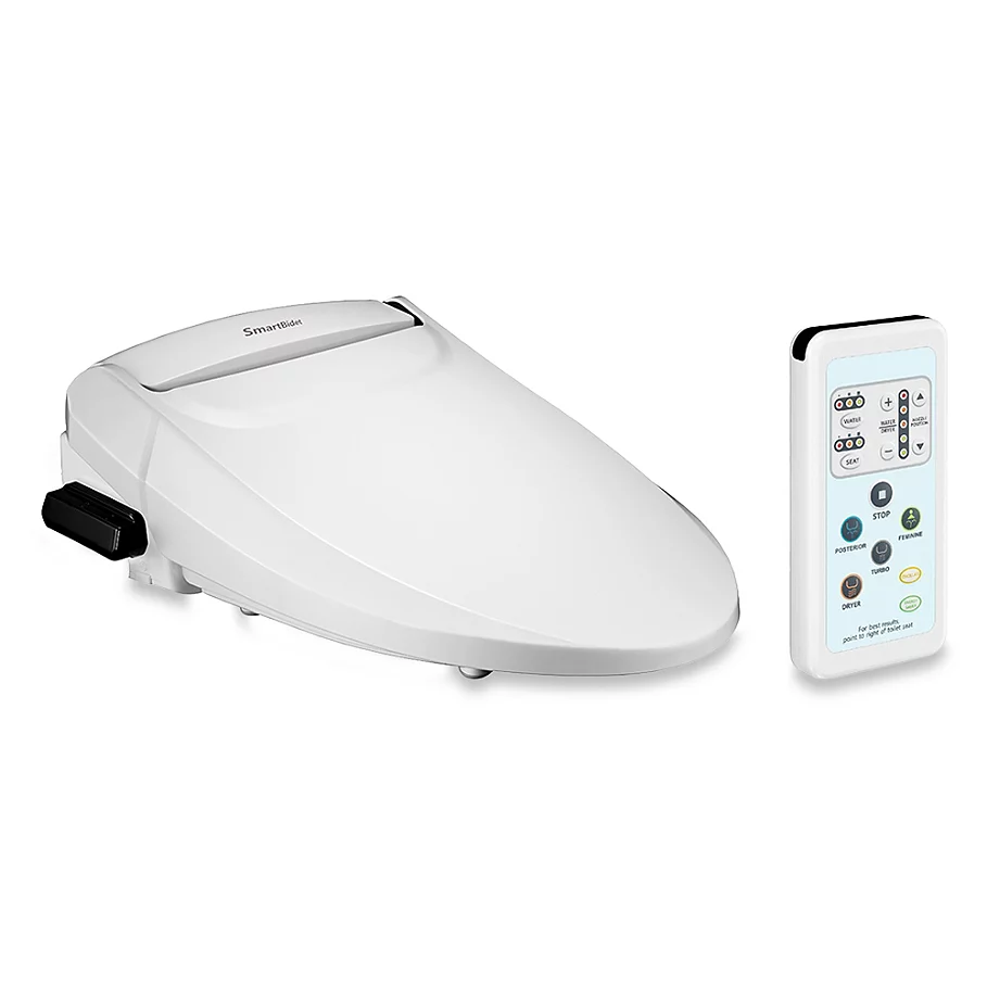  SmartBidet Electric Bidet Seat for Elongated Toilets in White