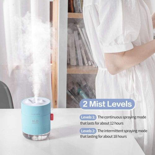  [아마존베스트]SmartDevil Snow Mountain Humidifier, Premium Humidifying Unit, 500ml Water Tank, Whisper-Quiet Operation, Automatic Shut-Off, Night Light Function, Two Spray Modes, Lasts Up to 18