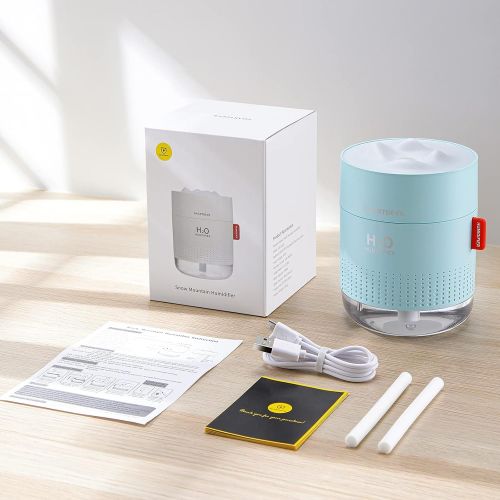  [아마존베스트]SmartDevil Snow Mountain Humidifier, Premium Humidifying Unit, 500ml Water Tank, Whisper-Quiet Operation, Automatic Shut-Off, Night Light Function, Two Spray Modes, Lasts Up to 18