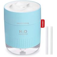 [아마존베스트]SmartDevil, Mini USB Air Humidifier, 500 ml, Ultra Quiet, Up To 12-18 Hours Of Continuous Use, Automatic Shut-off, Portable, Essential Oils Forbidden, 2 Filters