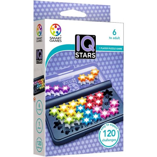  [아마존베스트]SmartGames IQ Stars, The Entry-Level IQ Game, a Travel Game for Kids and Adults, a Cognitive Skill-Building Brain Game - Brain Teaser for Ages 6 & Up, 120 Challenges in a Travel-Fr