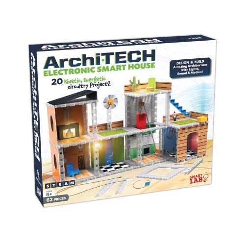  SmartLab Toys Archi-Tech Electronic Smart House - 62 Pieces - 20 Projects - Includes Light and Sound