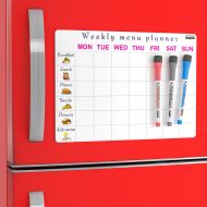 Dry Erase Board Menu | Meal Planning Pad for Family - Kitchen Menu Dry Erase Magnetic List for Refrigerator by SmartMagnets