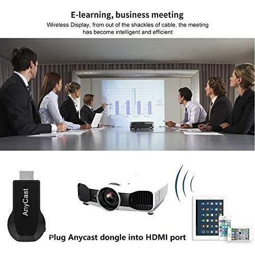  [아마존베스트]SmartSee Anycast HDMI Wireless Display Adapter WiFi 1080P Mobile Screen Mirroring Receiver Dongle for iPhone Mac iOS Android to TV Projector Support Miracast Airplay DLNA