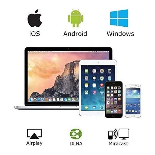  [아마존베스트]SmartSee Anycast HDMI Wireless Display Adapter WiFi 1080P Mobile Screen Mirroring Receiver Dongle for iPhone Mac iOS Android to TV Projector Support Miracast Airplay DLNA