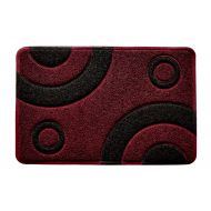 Smartcatcher Mats 765857338828 Bullseye Anti-Fatigue Standing Kitchen Mats Cushioned, 36 X 24 Red Wine And Black