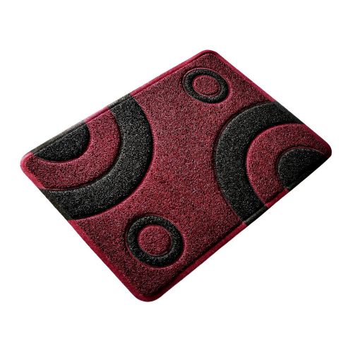  Smartcatcher Mats 765857338828 Bullseye Anti-Fatigue Standing Kitchen Mats Cushioned, 36 X 24 Red Wine And Black