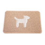 Smartcatcher Mats Modern Dog Collection Brown & Grey Waterproof Comfort Mat For Kitchen, Bathroom & Front Door, Home Gift For Dog Lovers, 100% No Odor Emission, 36 x 24 In