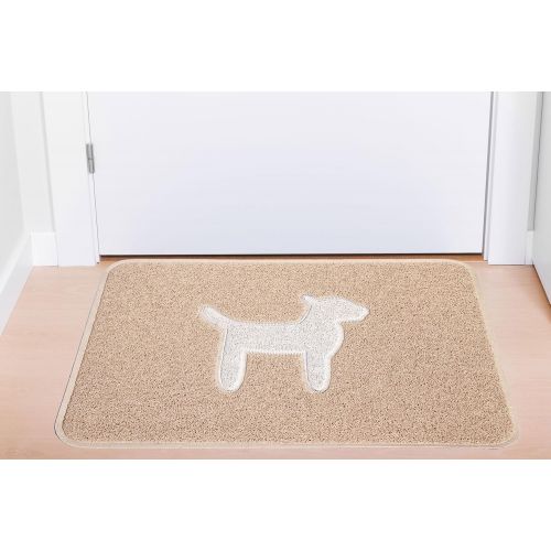  Smartcatcher Mats Modern Dog Collection Brown & Grey Waterproof Comfort Mat For Kitchen, Bathroom & Front Door, Home Gift For Dog Lovers, 100% No Odor Emission, 36 x 24 In