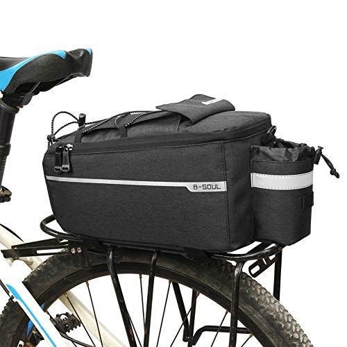  Smartcoco Bicycle Bag Insulated Trunk Cooler Pack Cycling Bicycle Rear Rack Storage Luggage Pouch Reflective MTB Bike Pannier Shoulder Bag