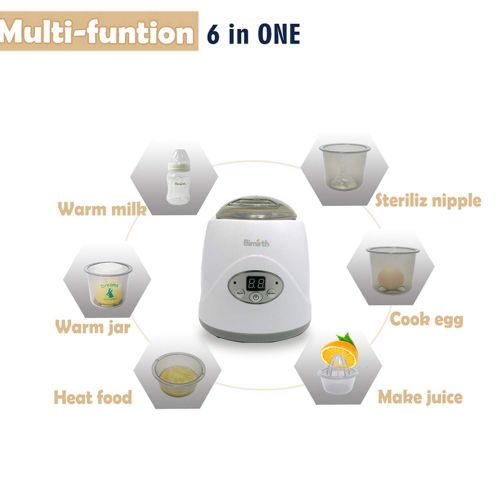  [아마존베스트]Smartip Baby Bottle Warmer Bottle Sterilizer Portable Bottle Warmer and Baby Food Heater for Breast Milk Formula with LED-Display and Accurate Temperature Control