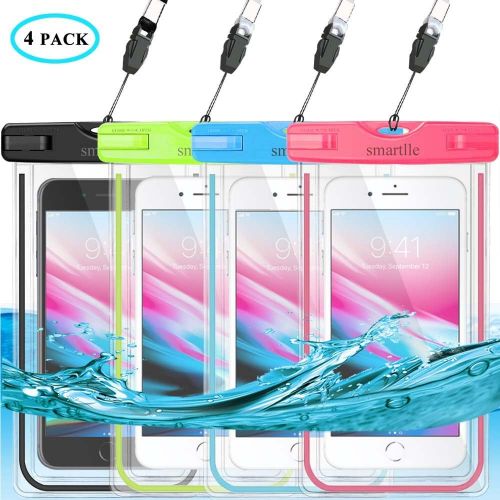  [아마존베스트]Smartlle smartlle Waterproof Phone Pouch, Universal Waterproof Phone Case, Dry Bag Snowproof Outdoor for iPhone Xs Max/Xr/Xs/X/8/8 Plus/7/7Plus/6/6s Plus, Samsung Galaxy S10 S9+,Note,MOTO,6