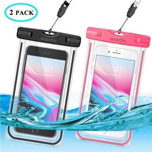  [아마존베스트]Smartlle Waterproof Phone Pouch, Universal Waterproof Phone case, Dry Bag Outdoor Beach Bag for iPhone 11/11 Pro/11 Pro Max/XR/XS Max/X/8 7 6S Plus, Samsung Galaxy, LG, for All Pho