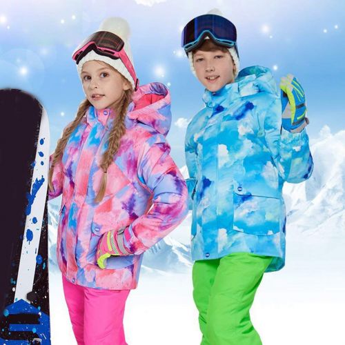  Smartlove1P Charm Boys Girls Winter Snowboard Skiing Parka Jacket Snow Bib Snowsuit Set Warm Snowsuit Hooded Ski Jacket + Pants 2 Pcs Set