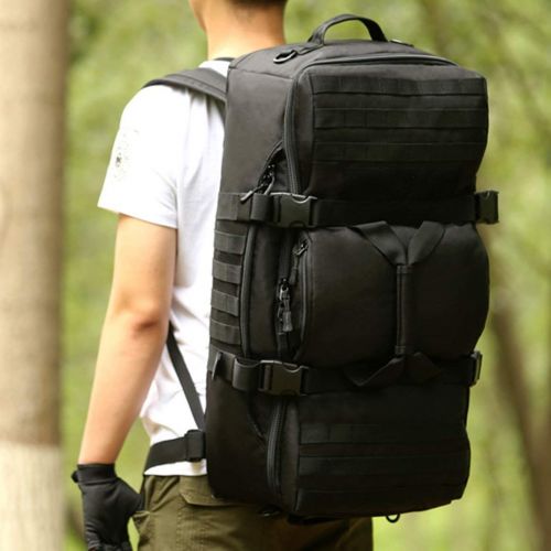  Smartlove1P 60L Dual Use Men Women Backpack Outdoor Sports Bag Military Tactical Bags Hiking Camping Waterproof Wear-Resisting Nylon Bag