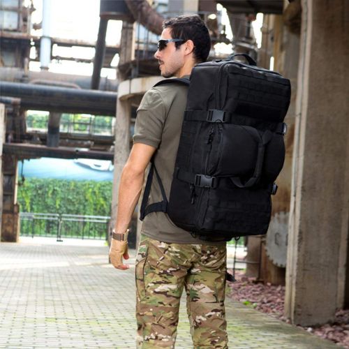  Smartlove1P 60L Dual Use Men Women Backpack Outdoor Sports Bag Military Tactical Bags Hiking Camping Waterproof Wear-Resisting Nylon Bag